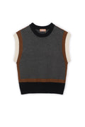 Color Blocked Knit Vest