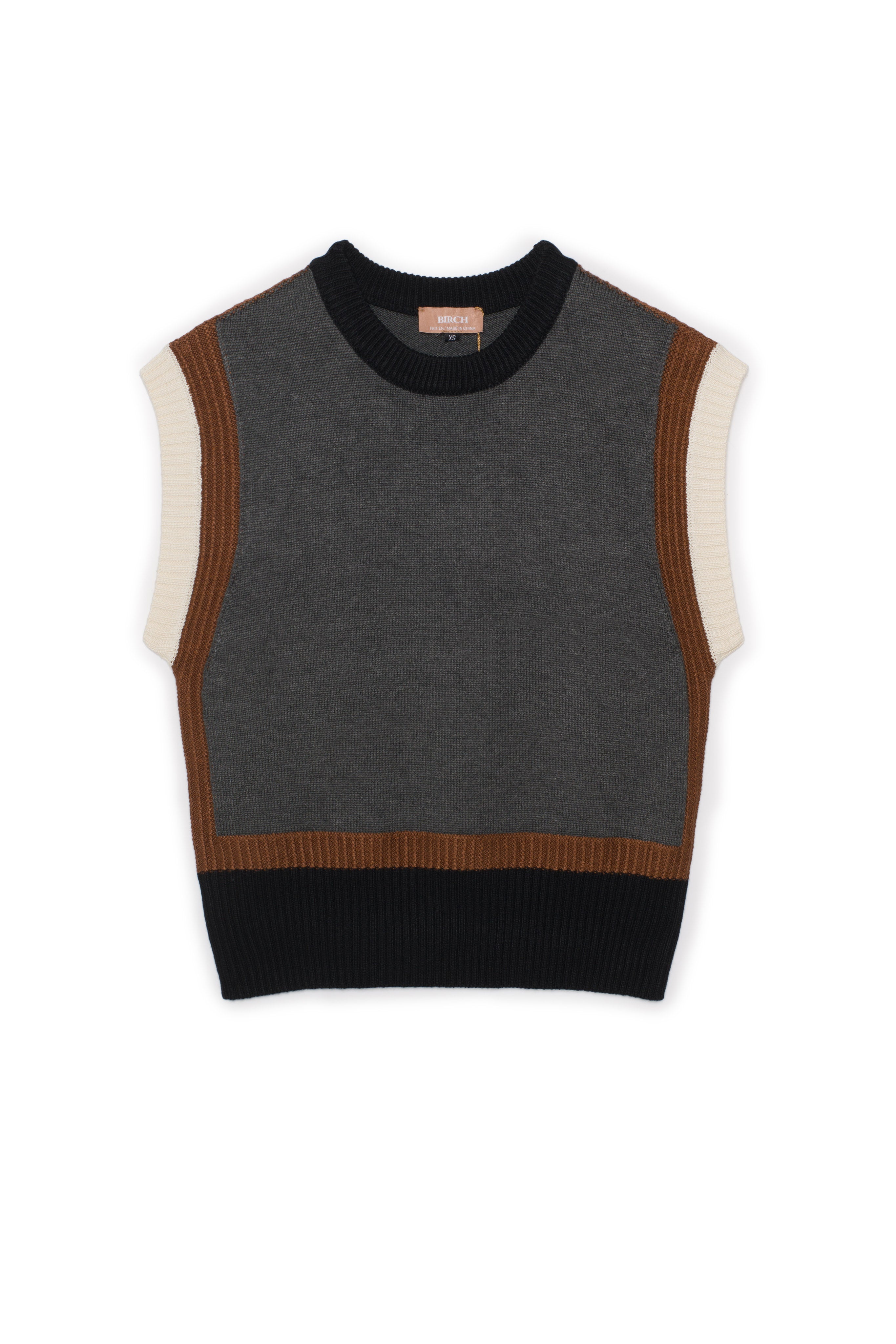 Color Blocked Knit Vest