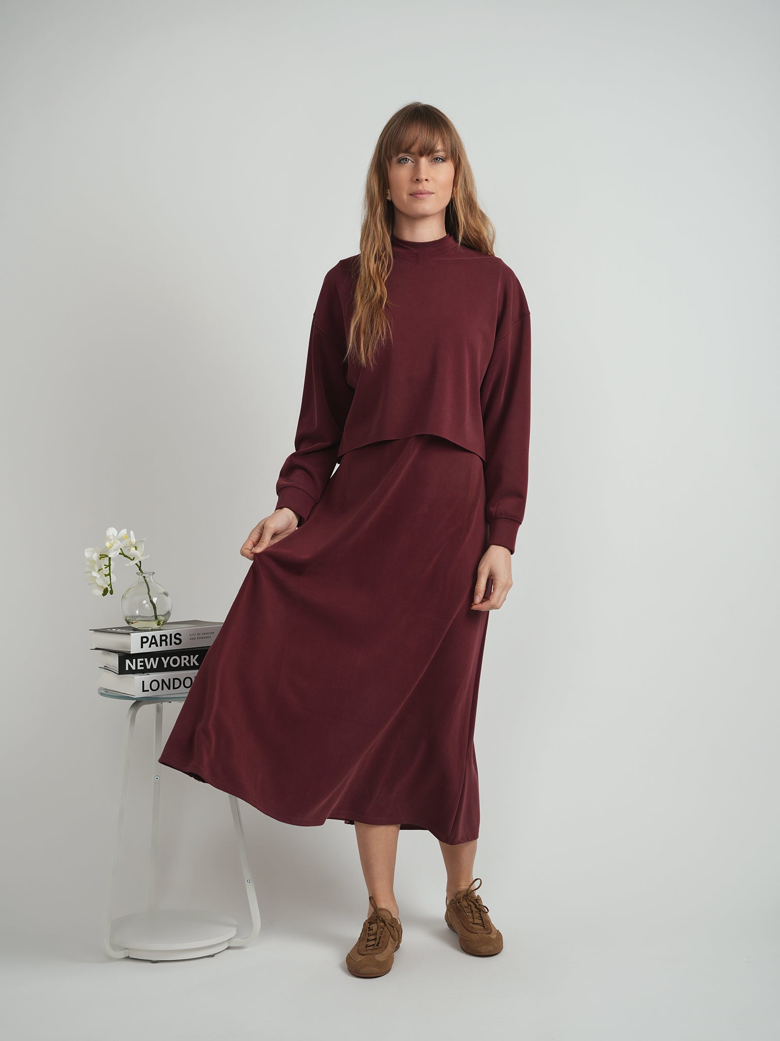 Ribbed Midi Jumper