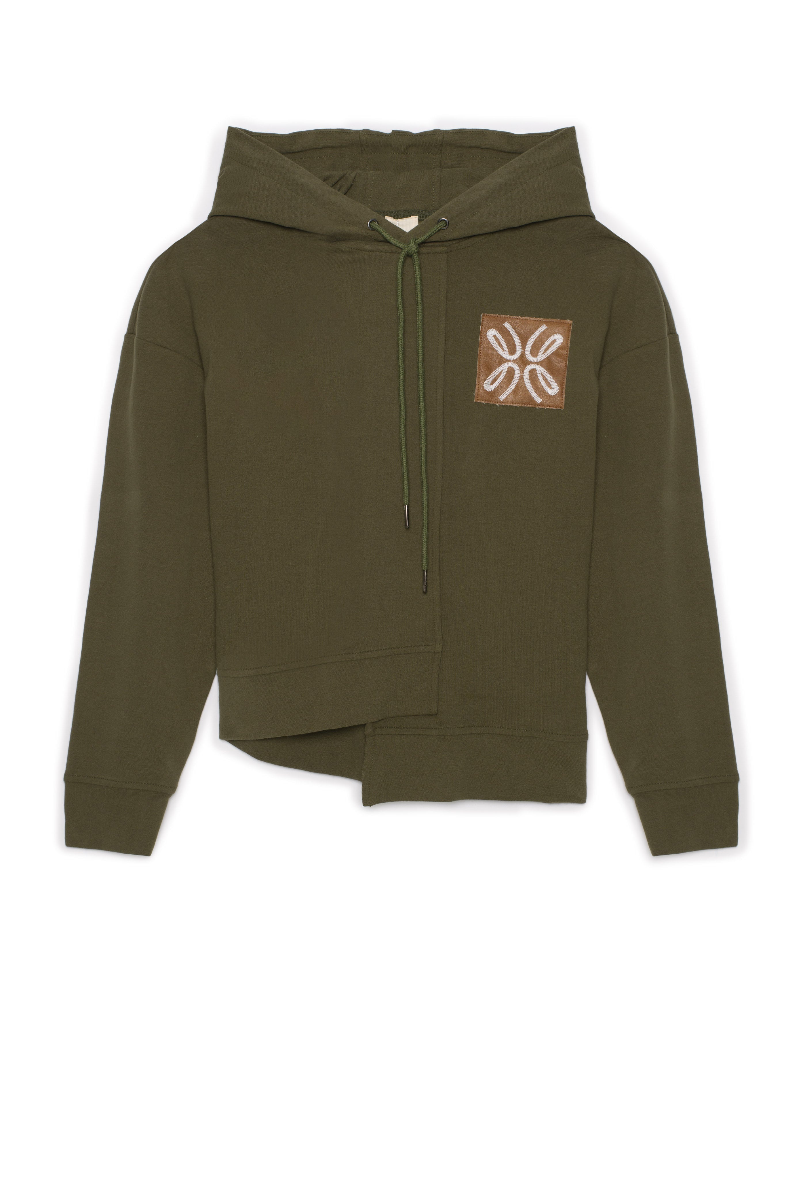 Asymmetrical French Fleece Hoodie