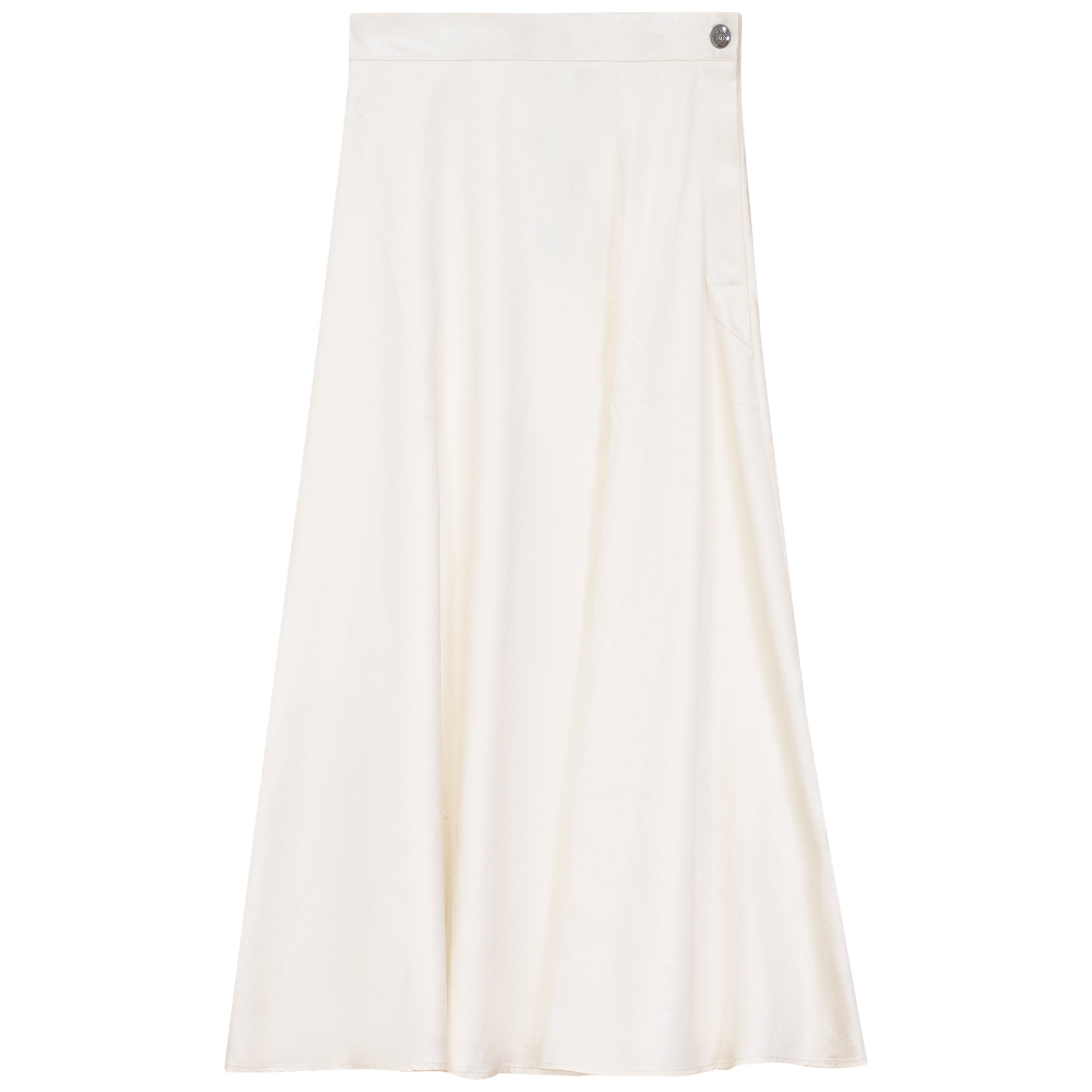 Accordion Pleated Leather Look Midi Skirt