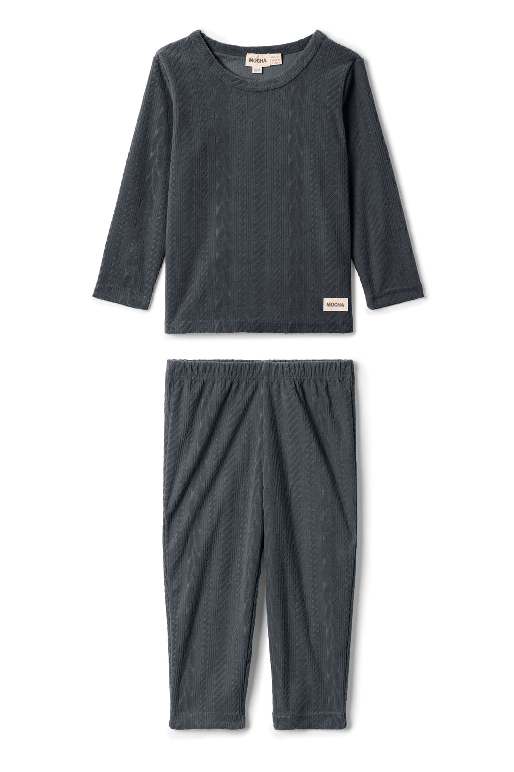 Cable Textured Velour Set