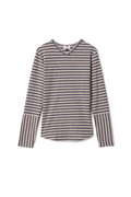 Stripped Vneck Top