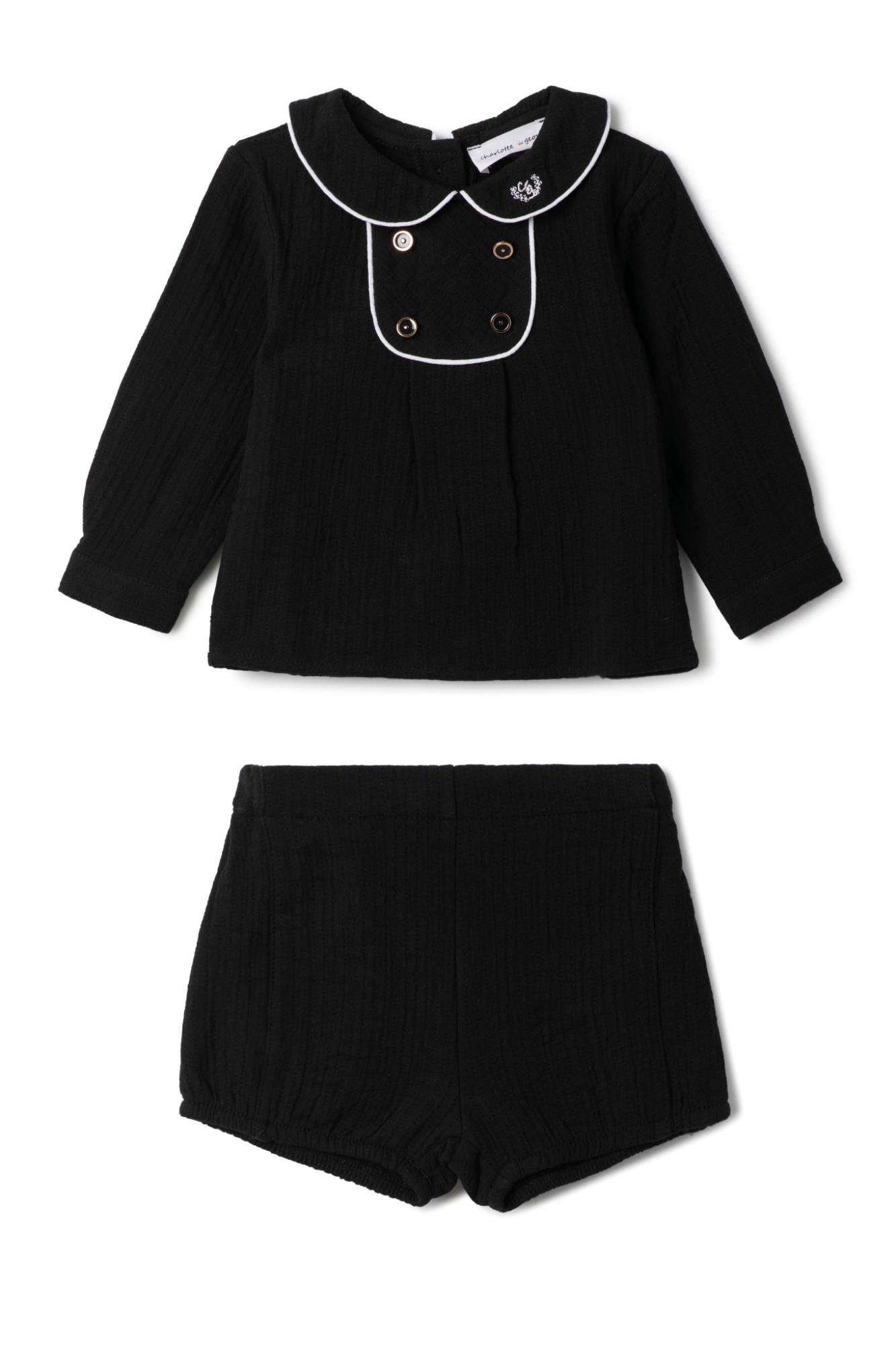 Crest Embroidered Set