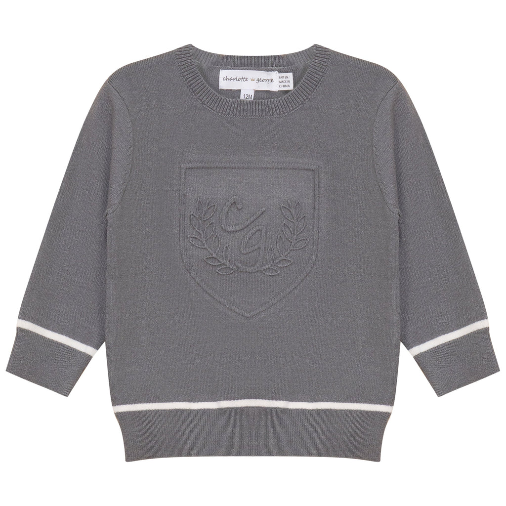 Embossed Crest Sweater