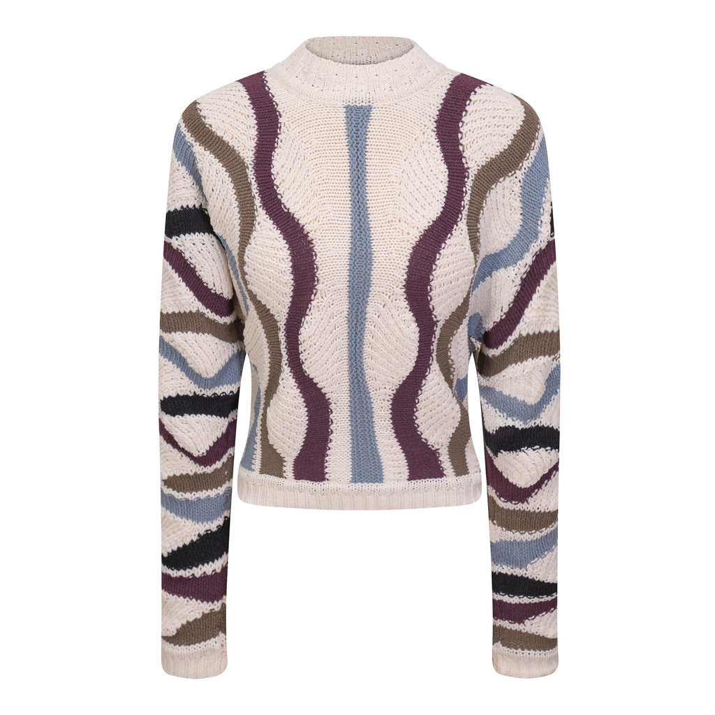 Color Blocked Knit Sweater