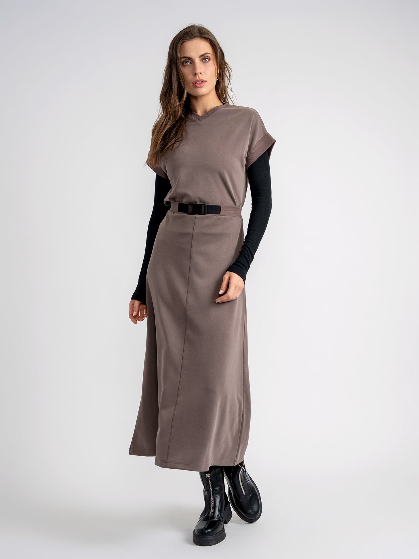 Midi Buckle Skirt