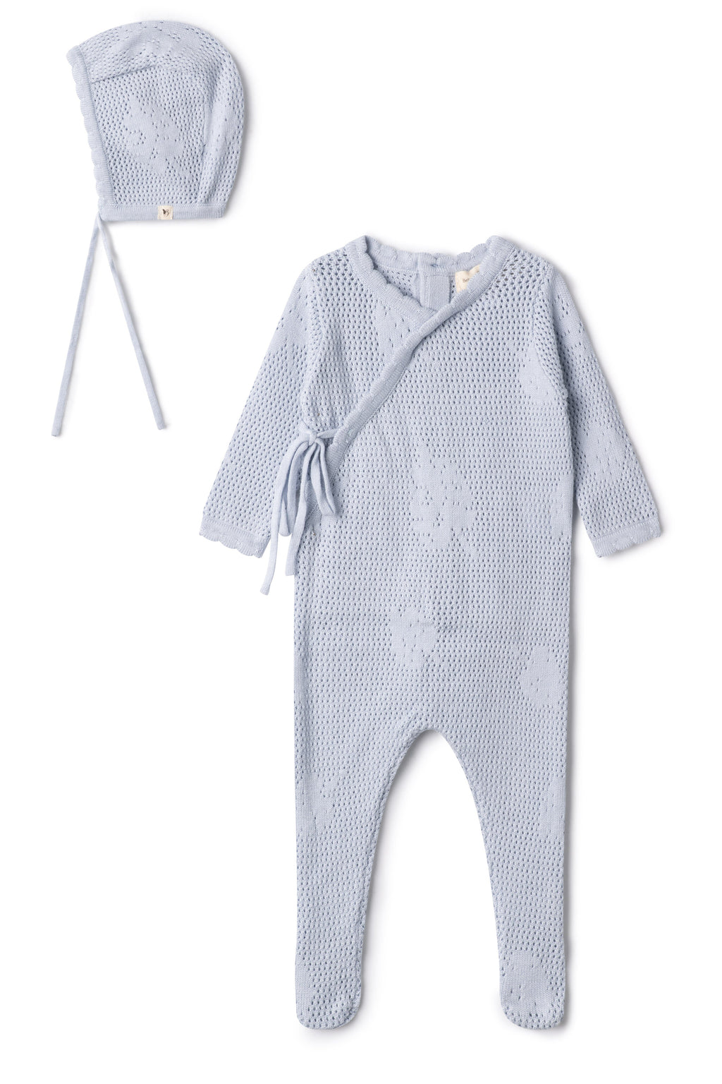 Pointelle Flower Knit Onesie