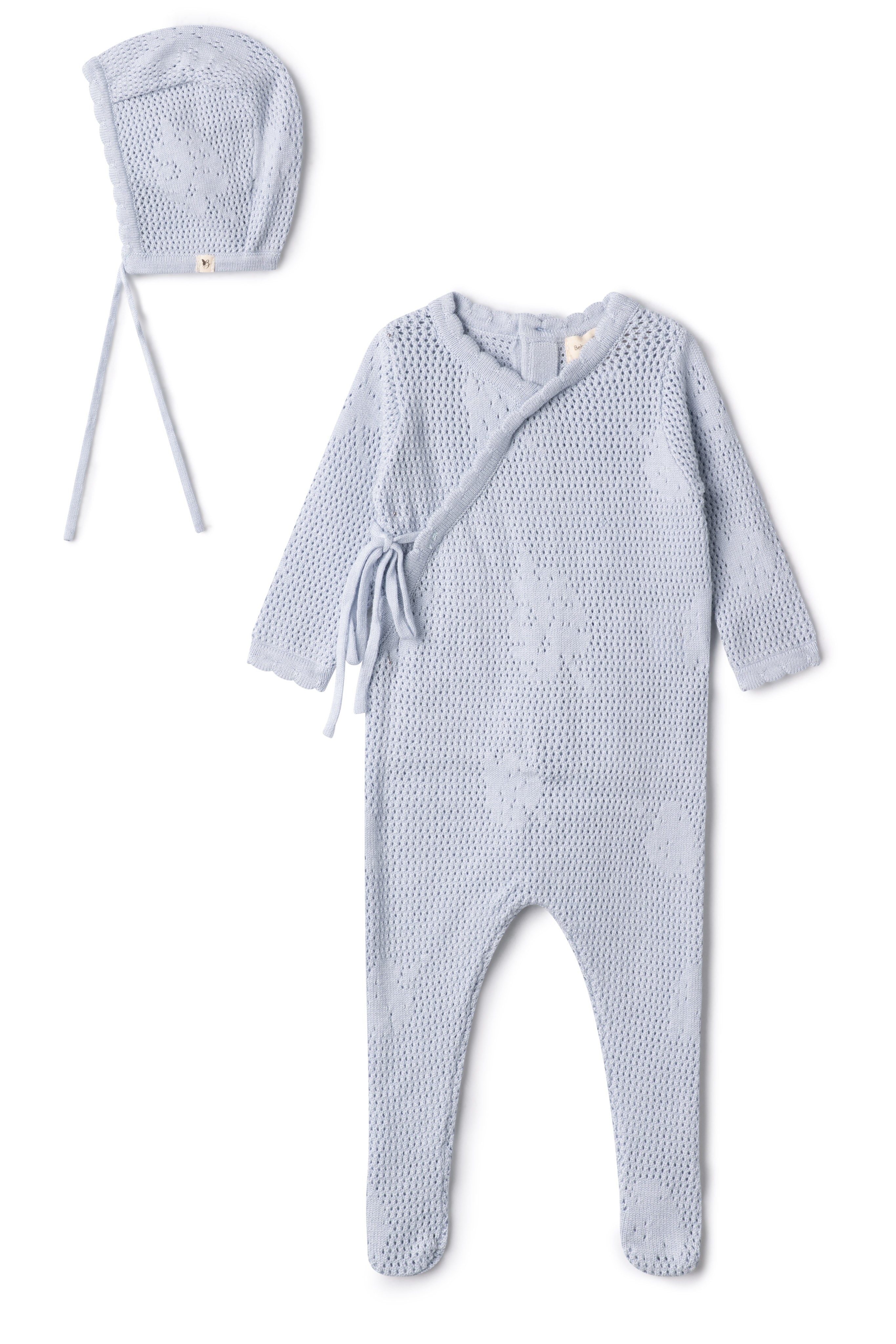 Pointelle Flower Knit Onesie