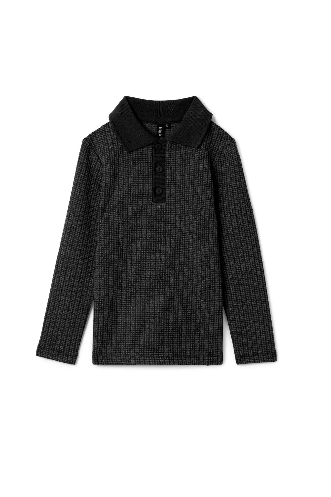 Washed Waffled Polo