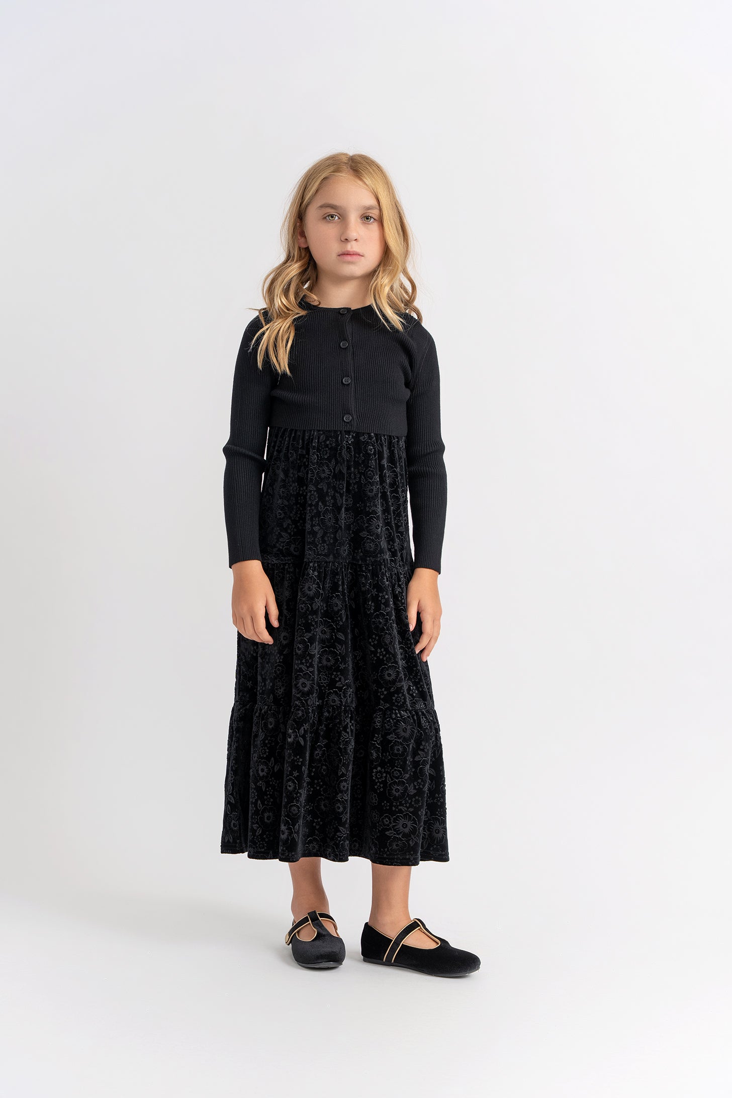 Tiered Velour Robe