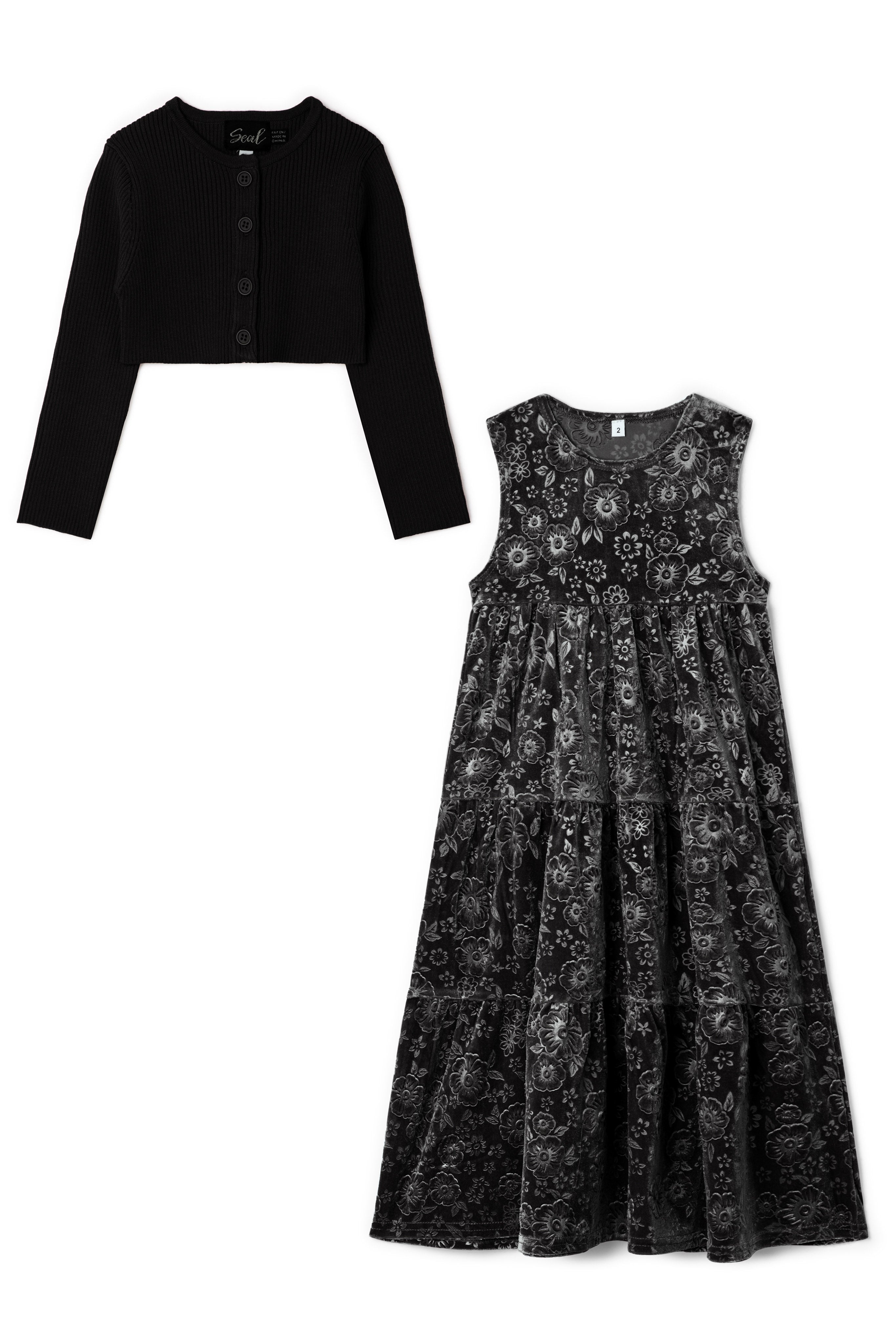 Tiered Velour Robe