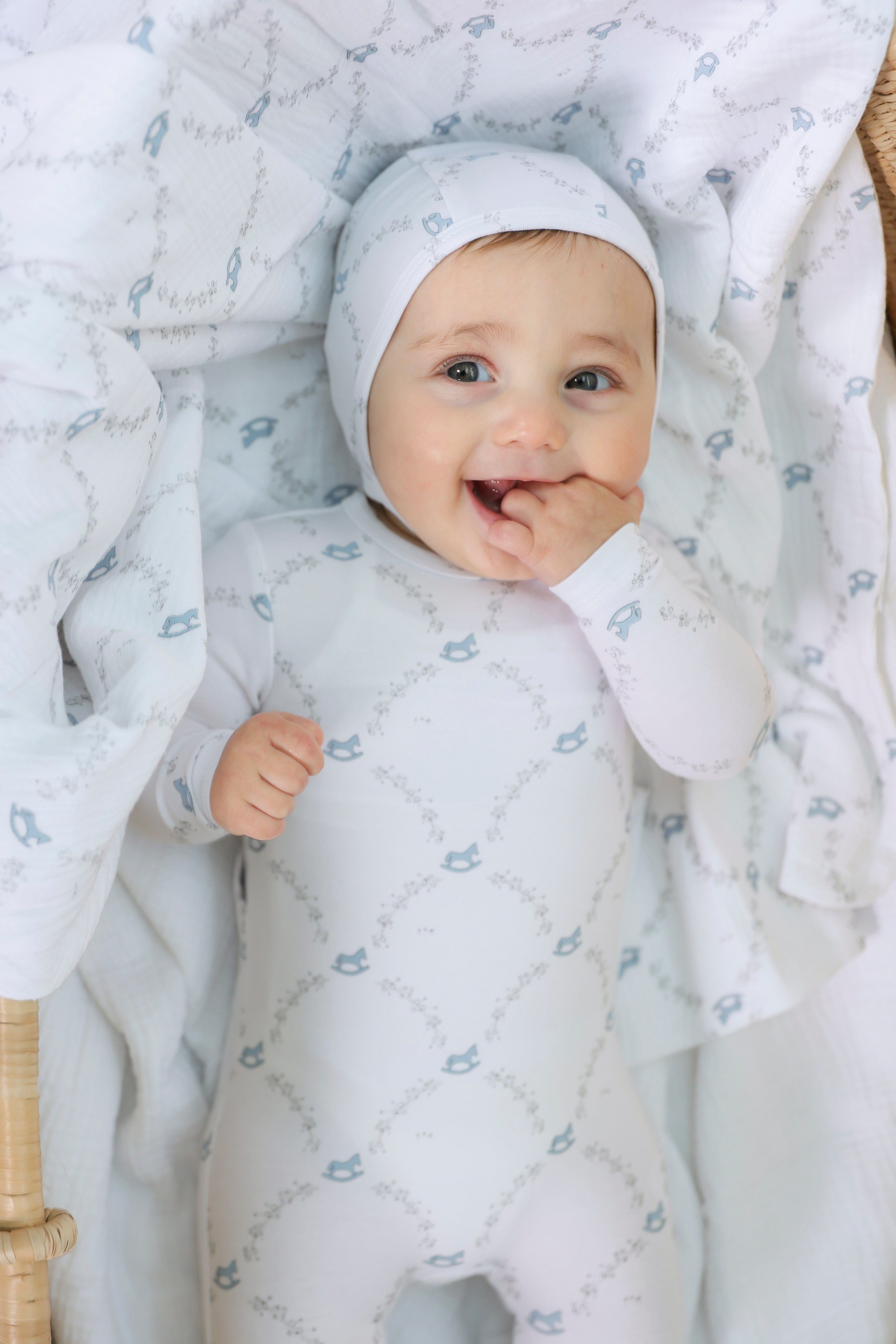 Rocking Horse Print Swaddle
