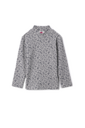 Floral Printed Mock Neck Top