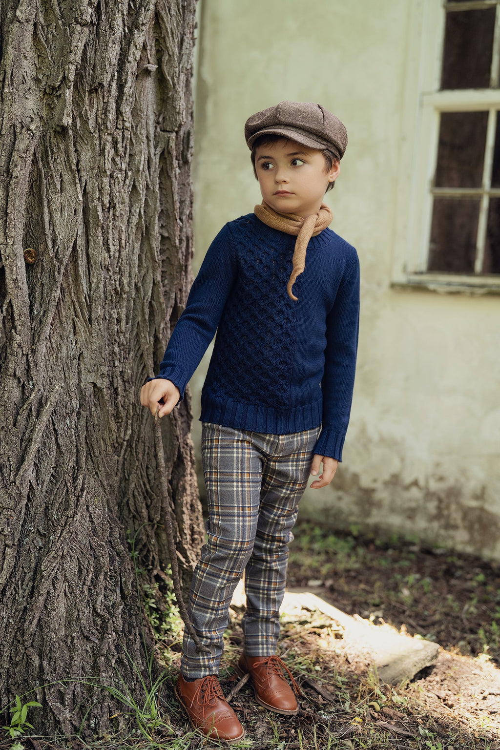 Woven Plaid Pants