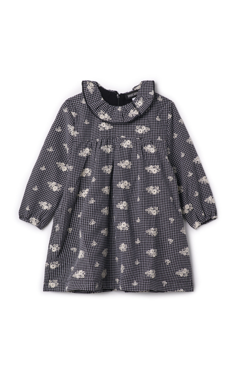 Checkered Embroidered Dress