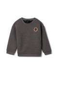 Quilted Smiley Love Sweatshirt
