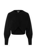 Textured Knit Wrap Sweater