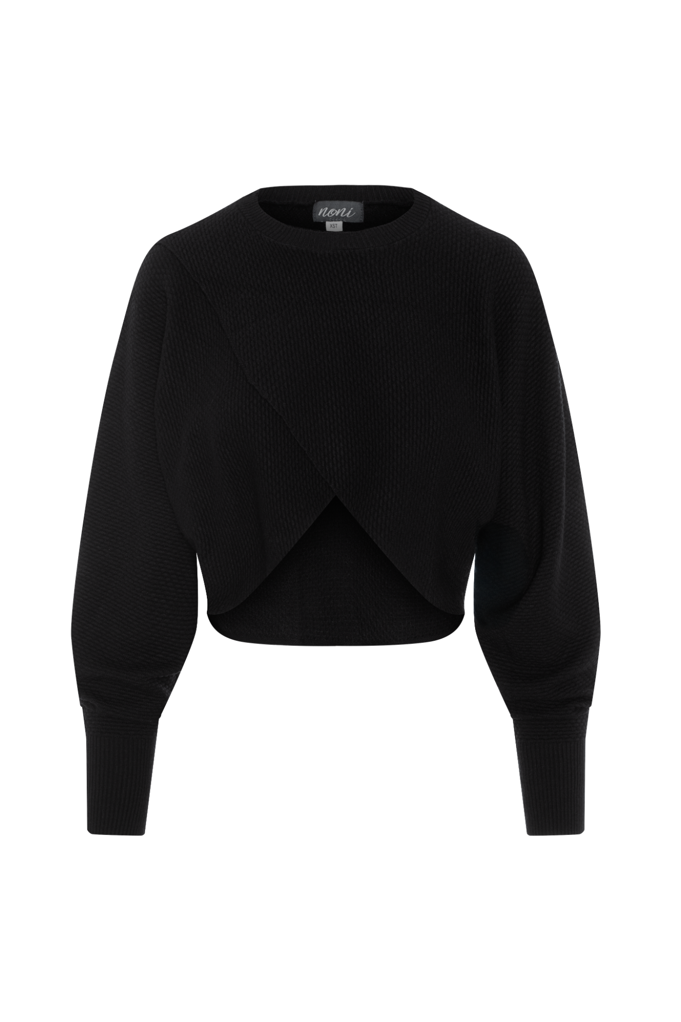 Textured Knit Wrap Sweater