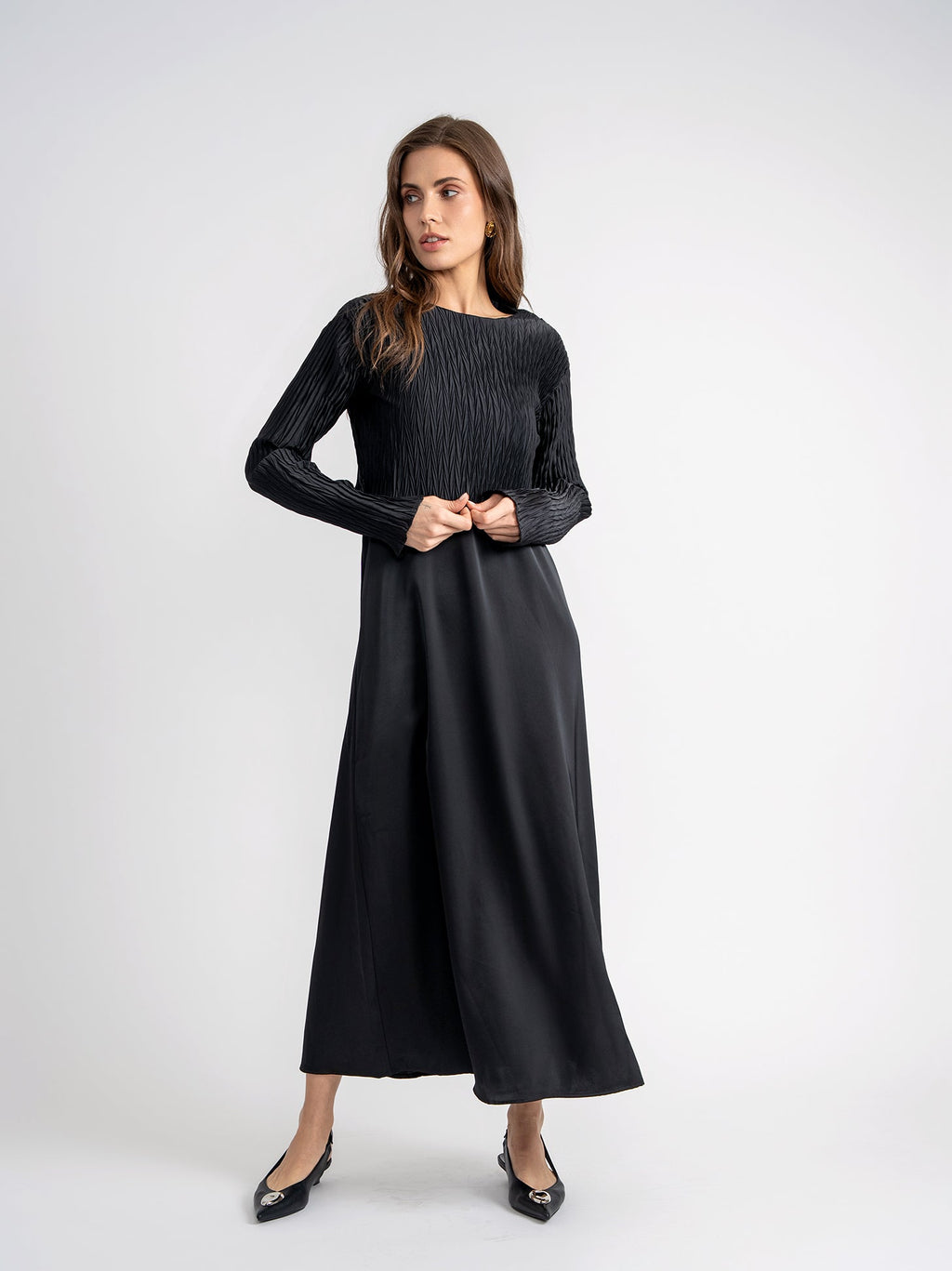 Slip Dress with Cropped Top