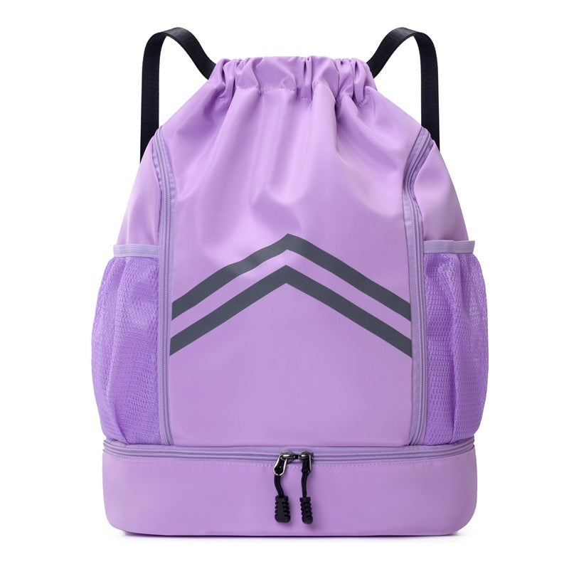 Men's Drawstring Drawstring Bag With Reflective Backpack For Sports