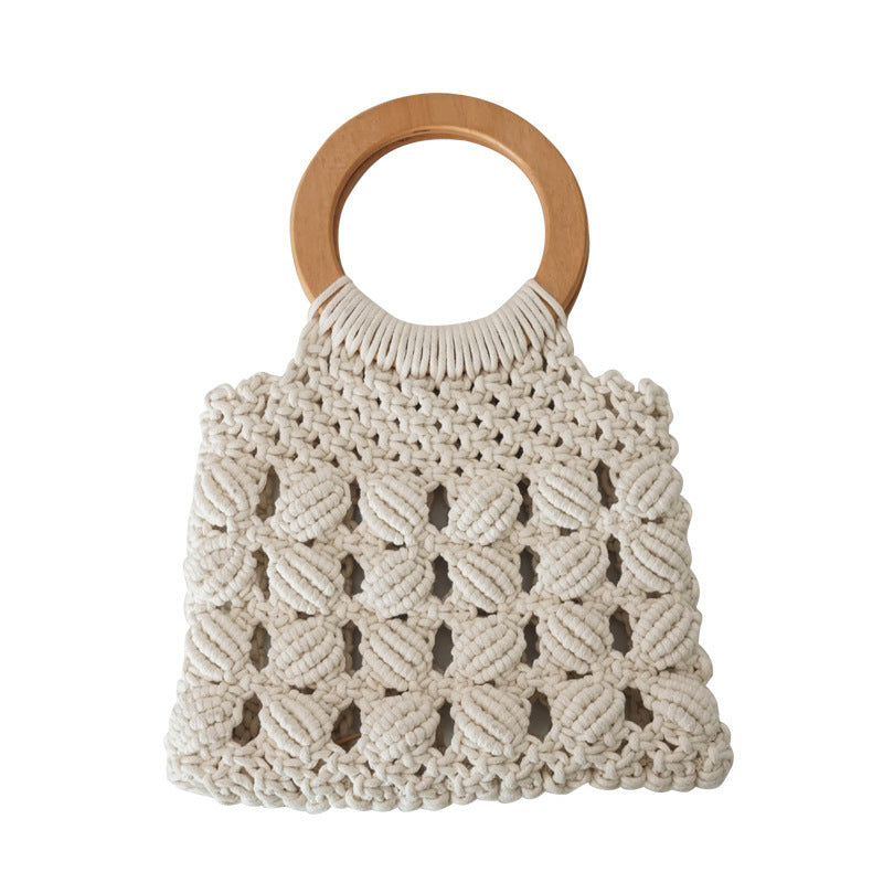 Handmade Rope Straw Fashion Vacation Travel Mori Style Women