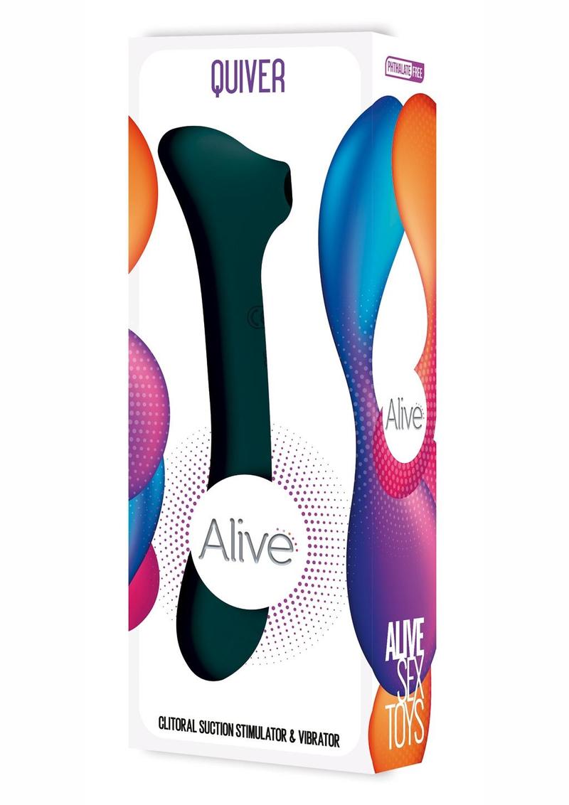 Alive Quiver Rechargeable Dual End Vibrator And Clitoral Stimulator