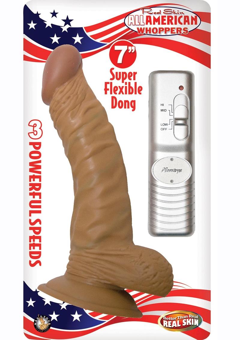 Real Skin All American Whoppers Vibrating Dildo With Balls Latin