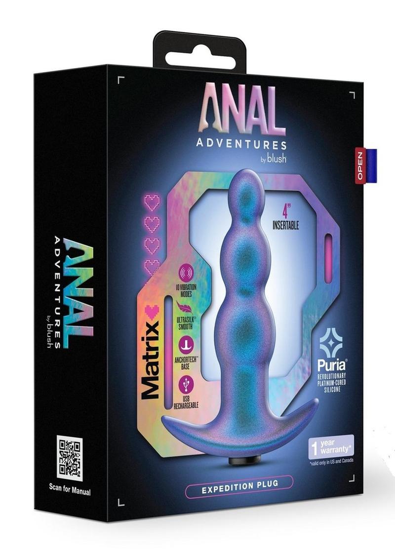 Anal Adventures Matrix Expedition Anal Plug Lunar Blue