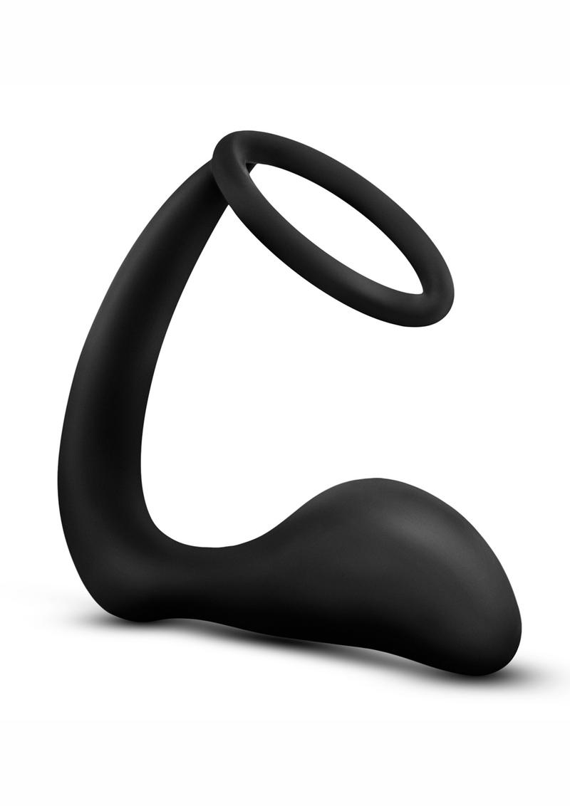 Anal Adventures Platinum Cock Ring Plug