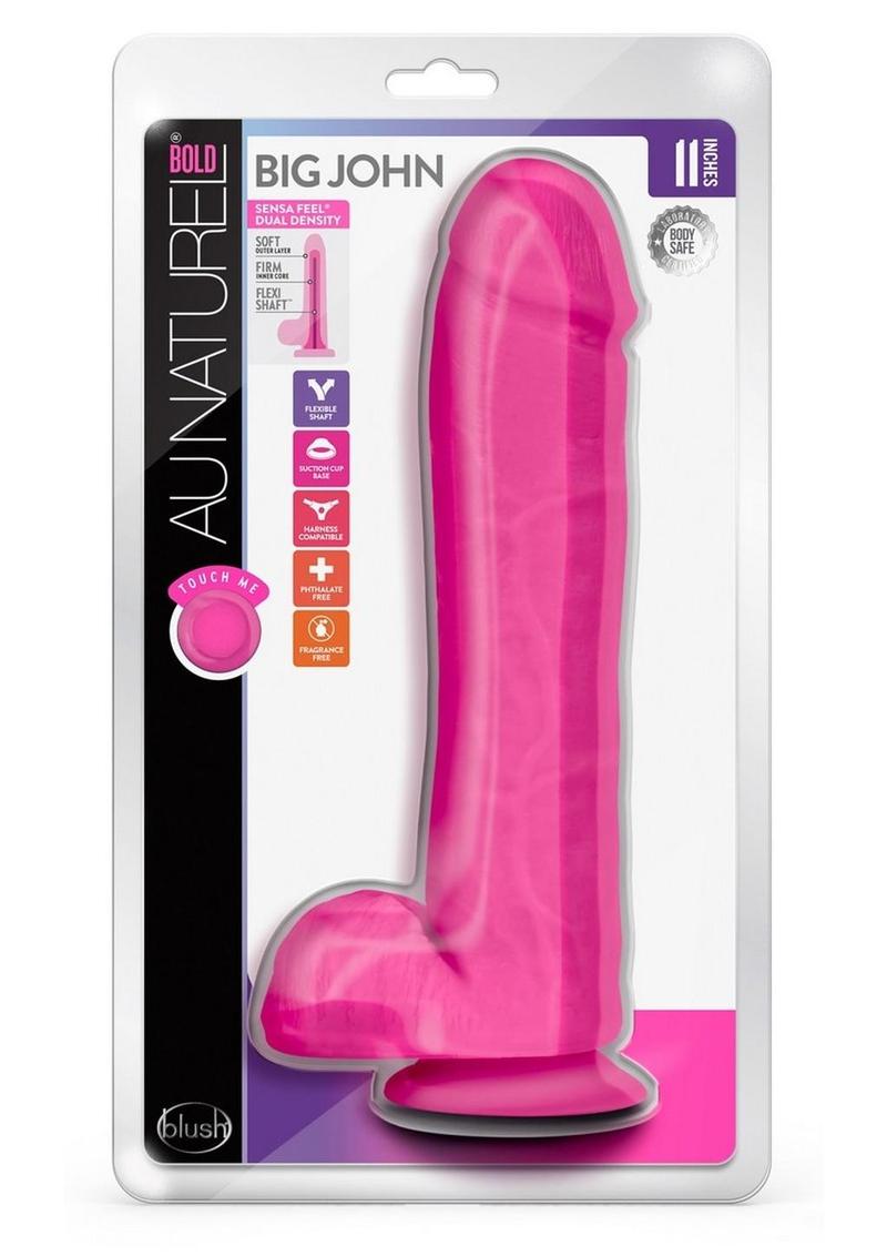 Au Naturel Bold Big John Sensa Feel Dual-Density Dildo