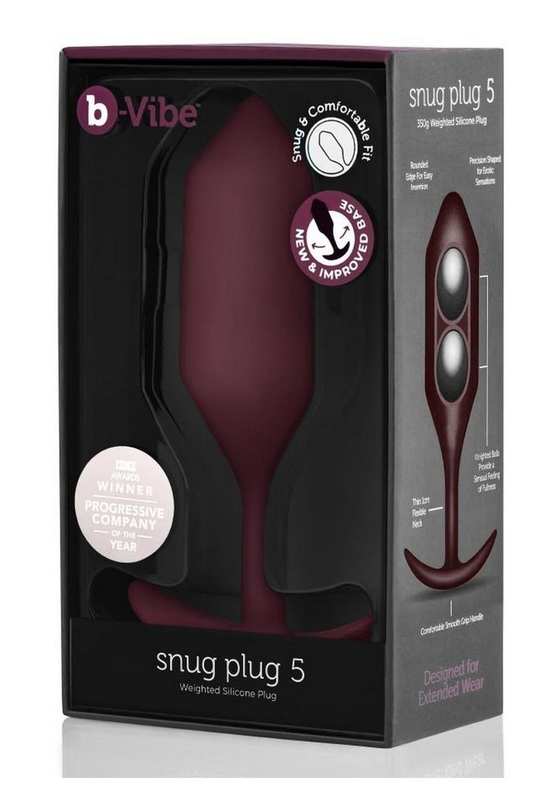 b Vibe Snug Plug 5 Weighted Silicone Anal Plug