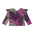 Baby Girls Ruffle Flutter Sleeve Top – Multicultural Print | Mixed Up Clothing