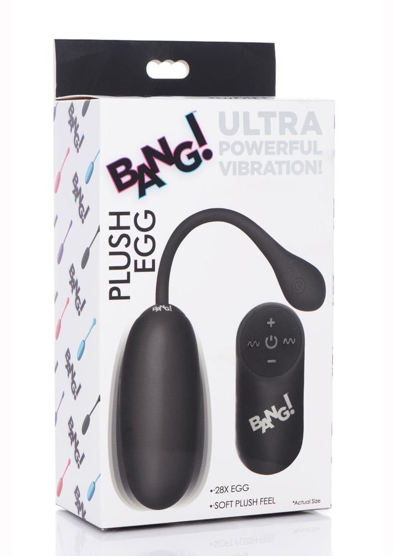 Bang! 28x Plush Silicone Rechargeable Egg With Remote Control