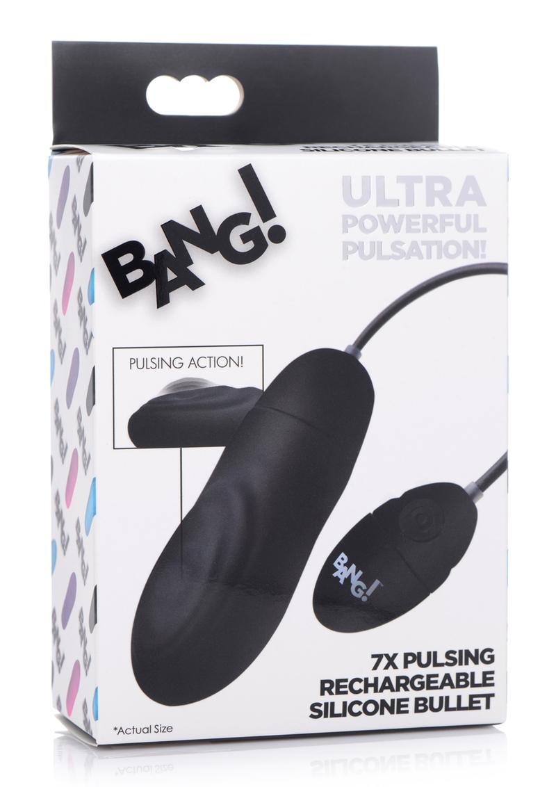 BANG! 7X ultra-powerful pulsating  Rechargeable Bullet Vibrator