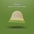 Beach Green Sun Hat Female Summer Foldable