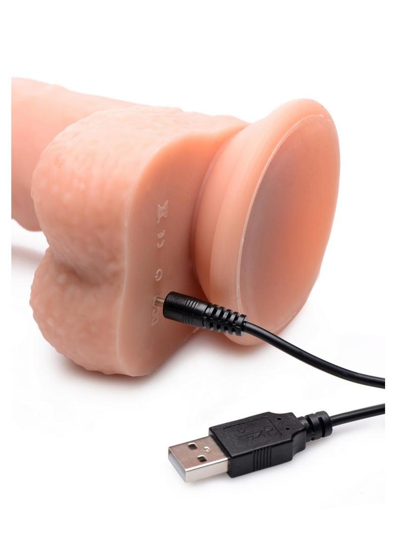 Big Shot Remote Controlled Vibrating and Rotating Silicone Dildo