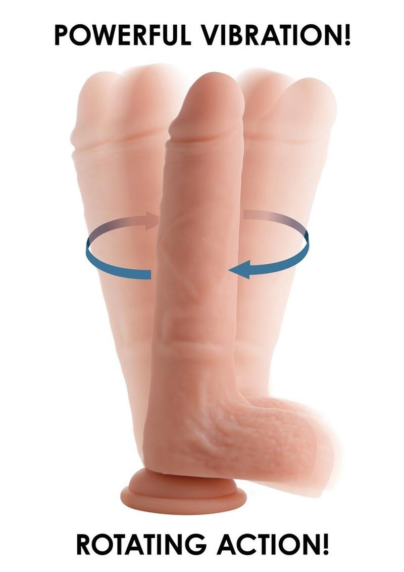 Big Shot Remote Controlled Vibrating and Rotating Silicone Dildo