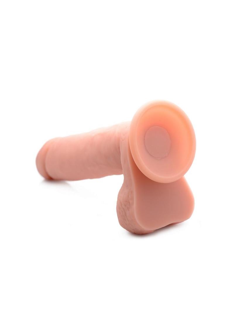 Big Shot Remote Controlled Vibrating Silicone Dong with Massage Balls