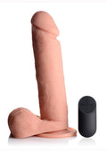 Big Shot Remote Controlled Vibrating Silicone Dong with Massage Balls
