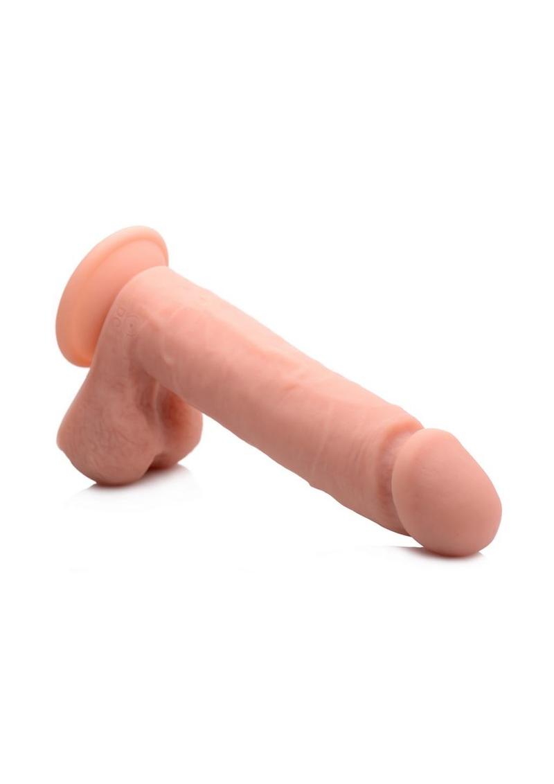 Big Shot Remote Controlled Vibrating Silicone Dong with Massage Balls