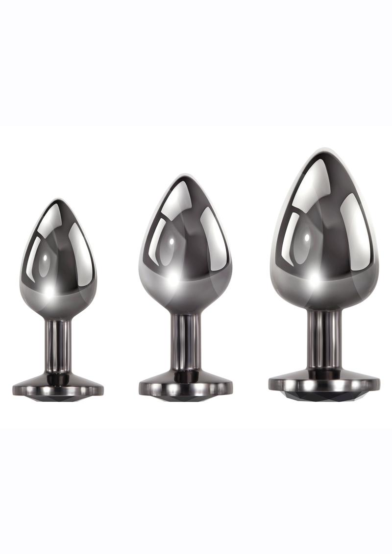 Evolved Black Gem Stainless Steel Butt Plugs
