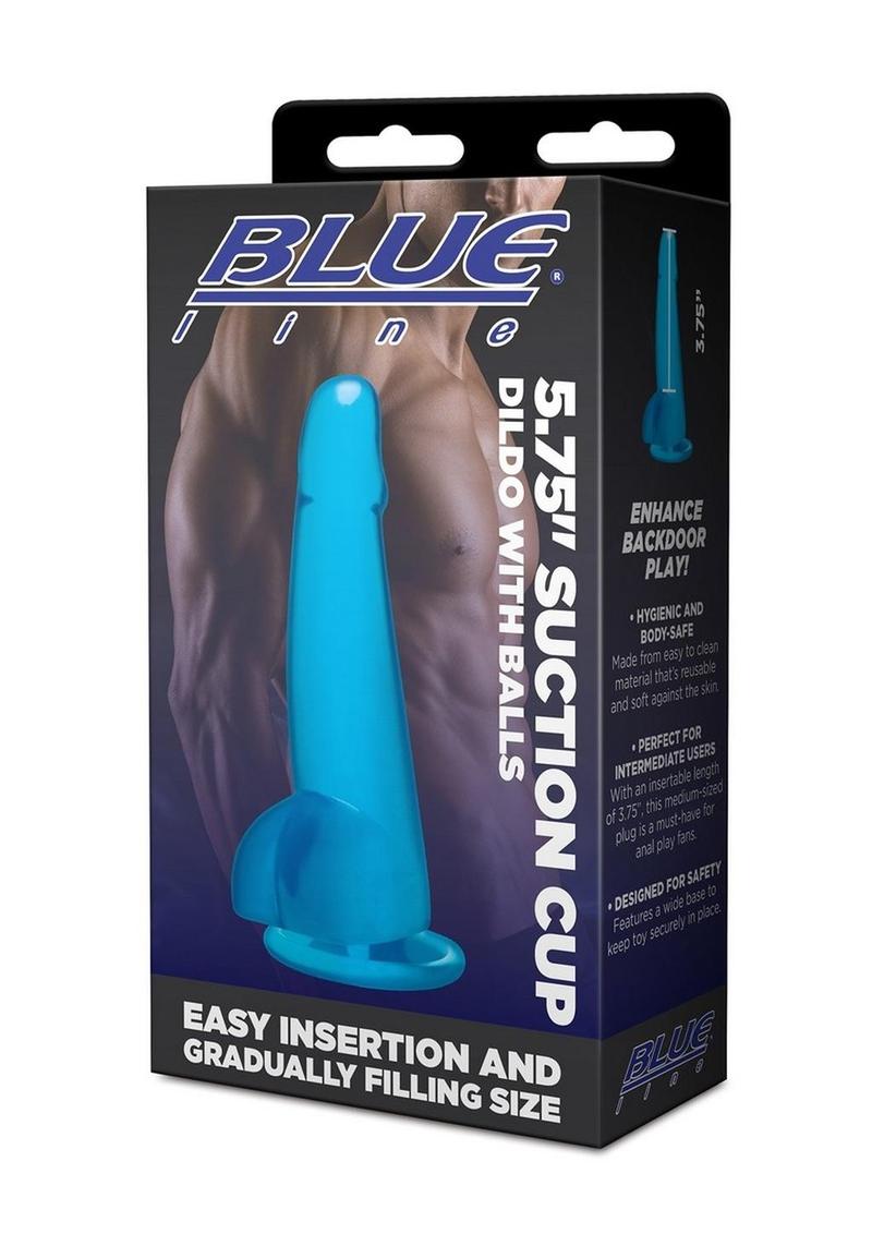 Blue Line Suction Cup Dildo