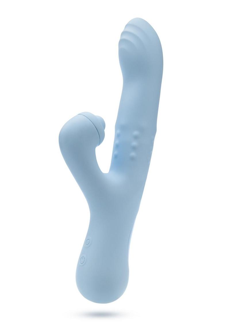 Blush Devin Rechargeable Rabbit Vibrator 4 Unique Sensations