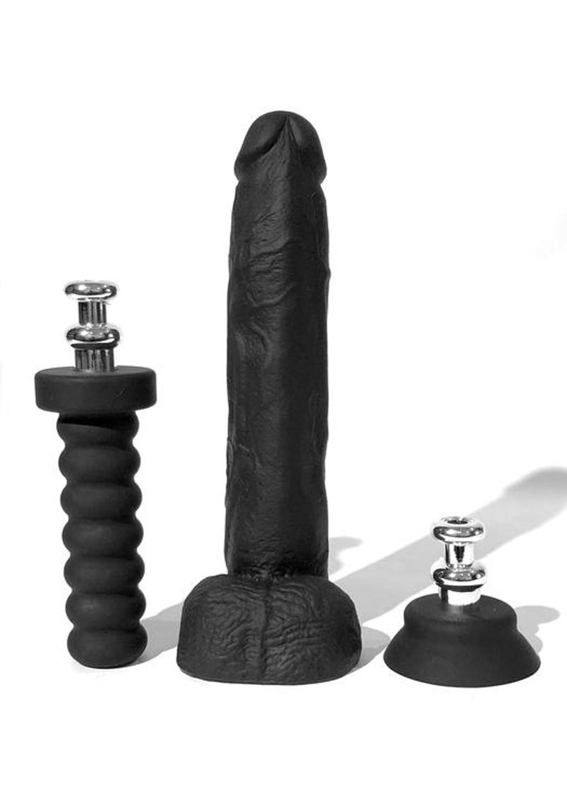 Boneyard 100% Silicone Tool Kit Dildo with Compatible Attachments