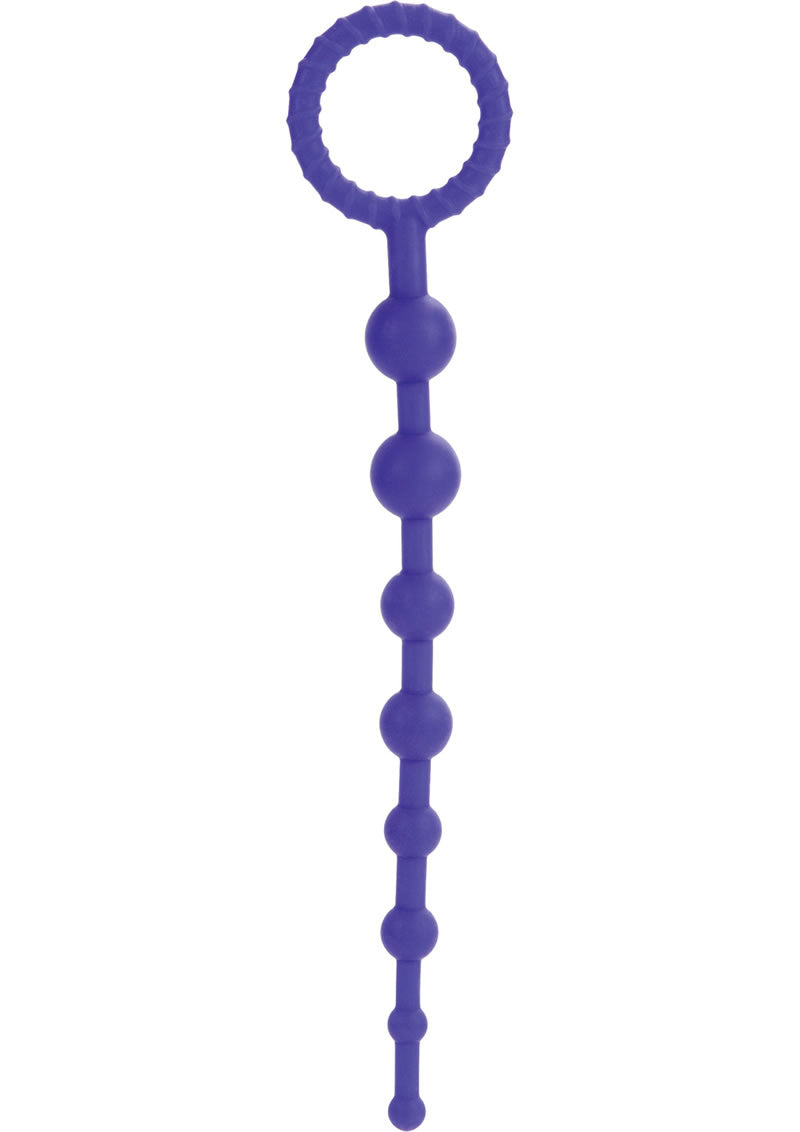 CALEXTICS Booty Call Purple Flexible Silicone Anal Beads