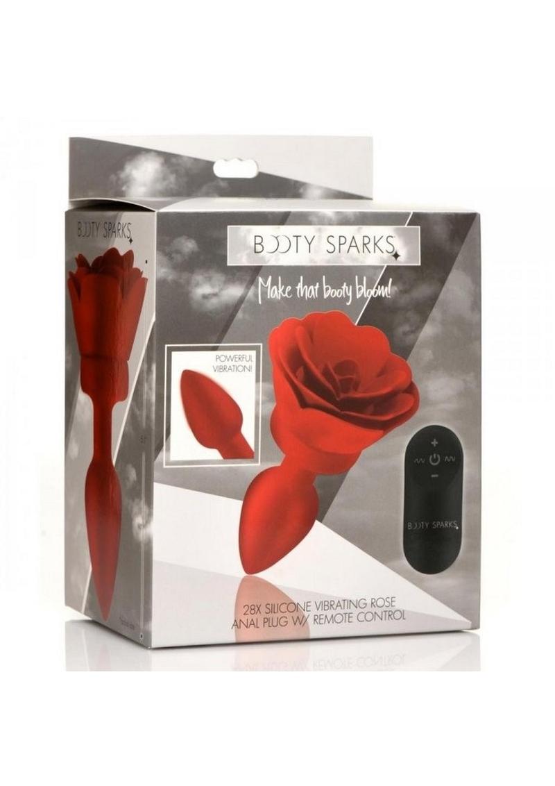 Booty Sparks Rechargeable Silicone Vibrating Rose Anal Plug