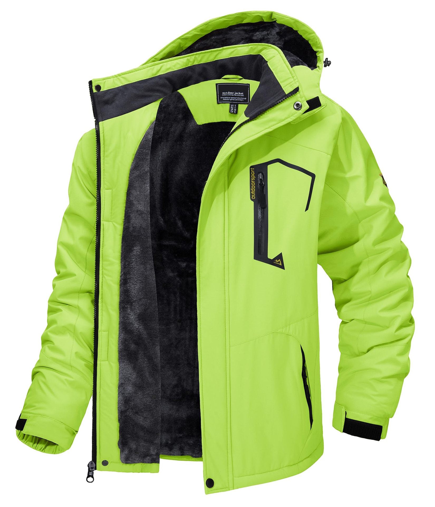 New Autumn And Winter Thickening Thermal And Windproof Waterproof Hooded Men's Jacket