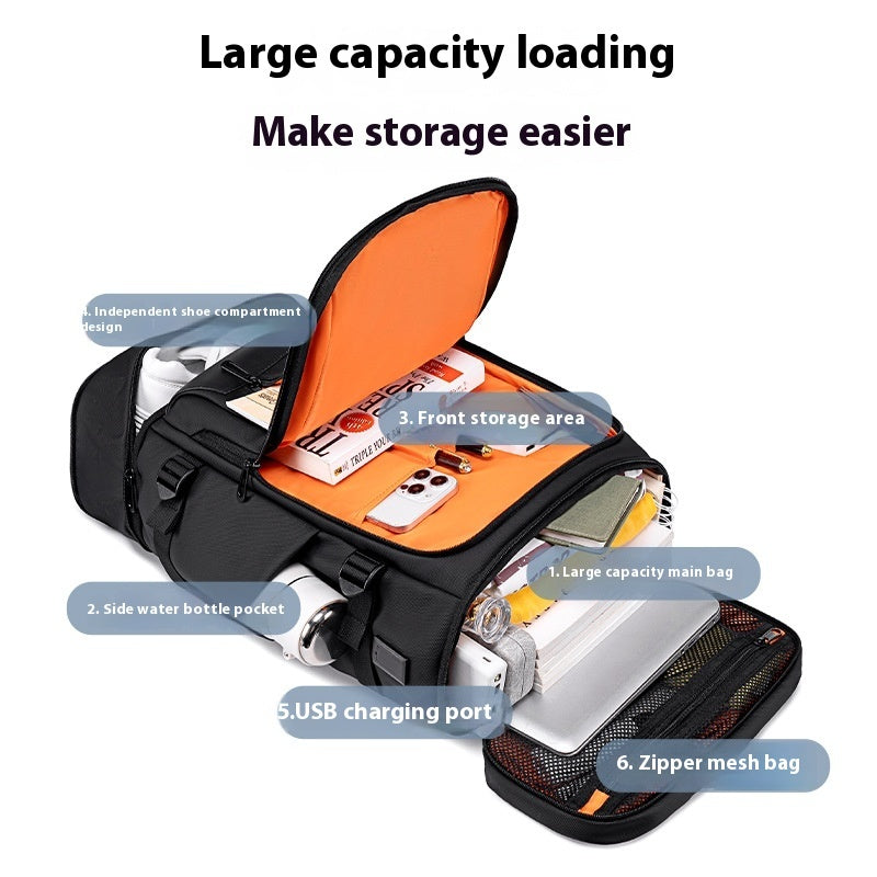 Leisure Large Capacity Multi-functional Travel Bag 16-inch Computer Schoolbag