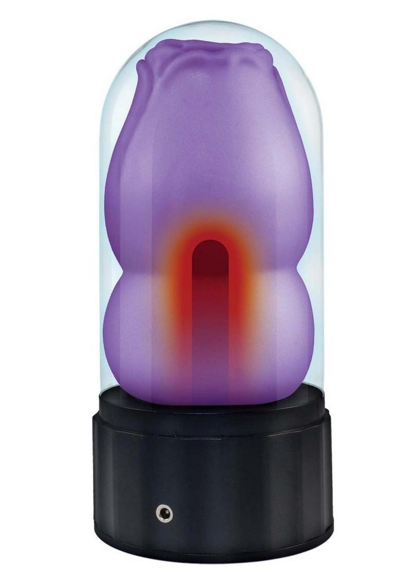 Delite Heated Rose Rechargeable Handheld Masturbator